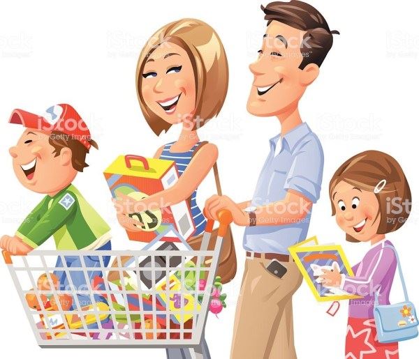 family-shopping-vector-id531097269